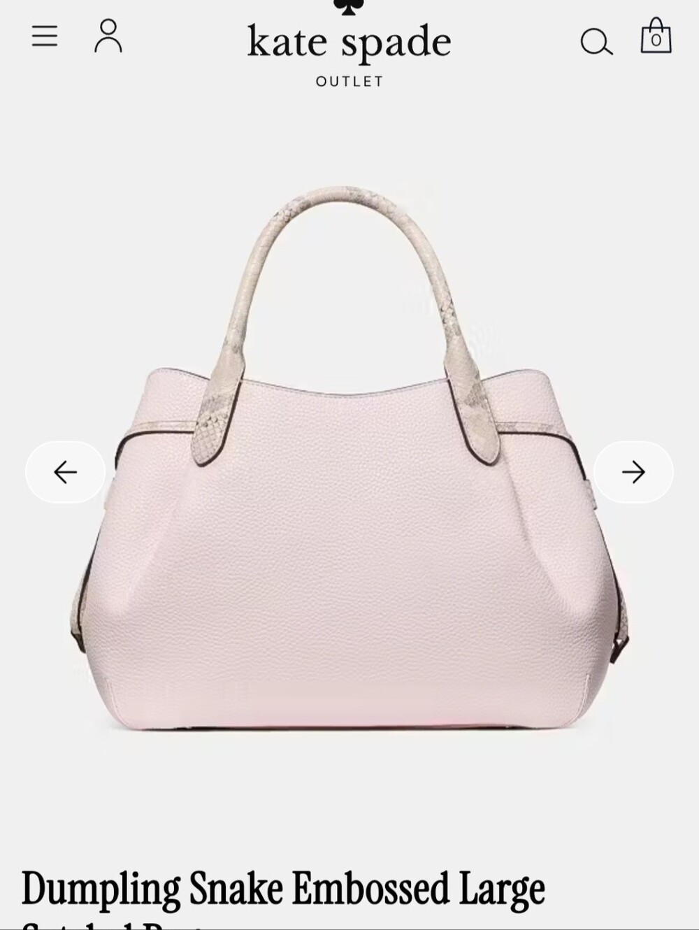 NWT Kate Spade Large Pink Snake Dumpling Satchel - Picture 15 of 15